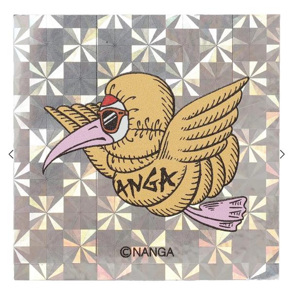 NANGA <br>ホログラフィックガーシースクエアステッカー TSURU ナンガ