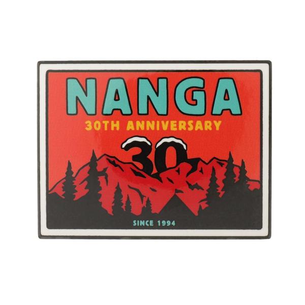NANGA <br>30th アニバーサリー ステッカー スクエア ORG×RED ナンガ