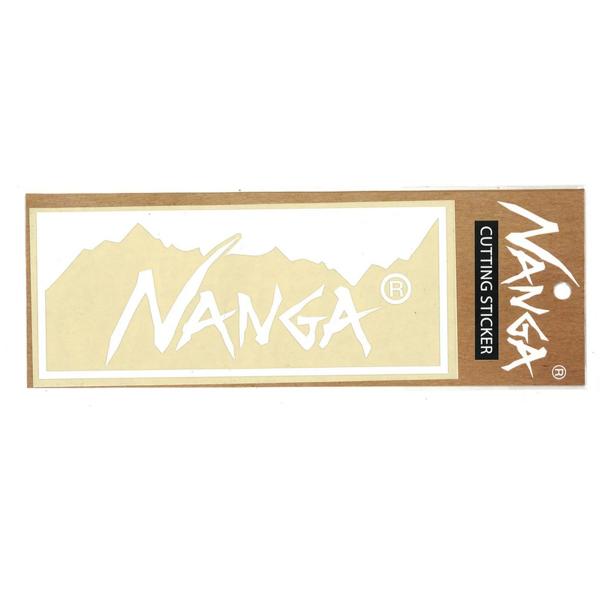 NANGA <br>カッティング ボックス ロゴ ステッカー WHT ナンガ