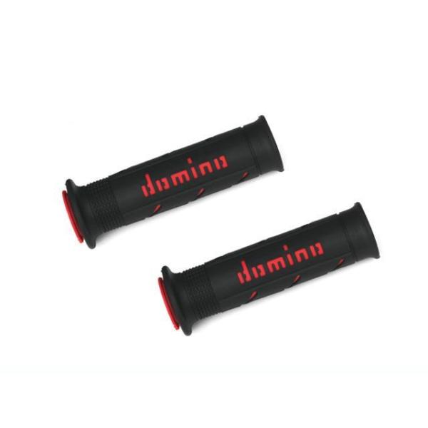 ドミノ 汎用 グリップ オンロード ストリートタイプ カラー ブラック×レッド domino