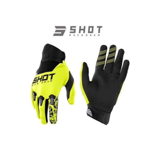 SHOT RACE GEAR MXグローブ DEVO（ネオンイエロー） サイズ M SHOT RACE GEAR