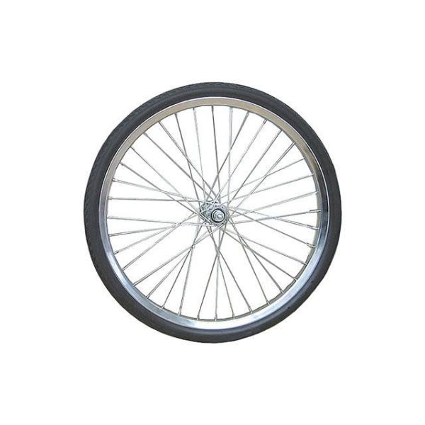 オオシマ（自転車） 20×2.125 ノーパンクタイヤ付リムセット 組付