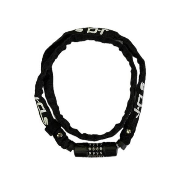 10/19まで全品+P5% 自転車アクセサリー J&amp;C LOCKS 4連可変ダイヤル式ワイヤー錠 3×1200mm ブラック