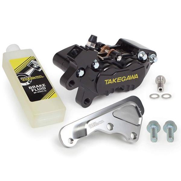 SP武川 ADV150 ADV160 アルミビレット4POTキャリパーフロントセット（ブラック） SP TAKEGAWA