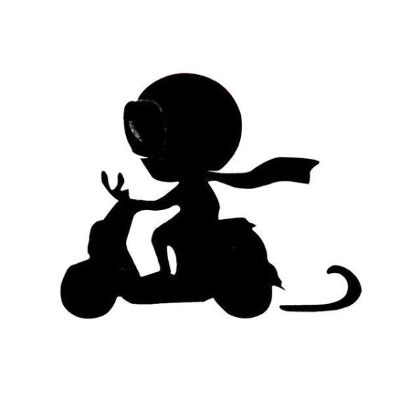 【メーカー直送】エナジープライス 女性ライダーステッカー（ブラック） EnergyPrice