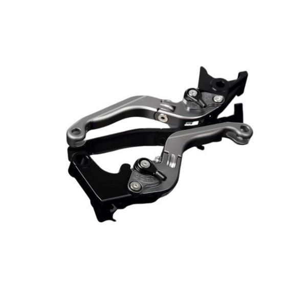 SPEEDRA アルミビレットアジャストレバーセット 可倒延長式（レバー本体：マットチタン） アジャスター マットブラック エクステンション マット…