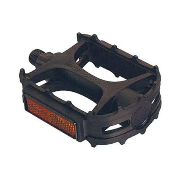 ●メーカー名：三ヶ島（自転車） / MKS(ミカシマ)●商品名：ペダル（G-6000）左右ペア 9/16芯（ブラック）JANコード：4560369002023ブラック原産国：日本材質：PP樹脂、スチール製品サイズ：踏面 94x75mm、重量...