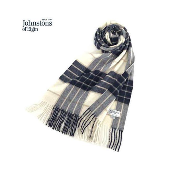 ジョンストンズ カシミア 中判ストール ノックモア 36cm Jhonstons of