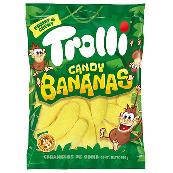 トローリ　キャンディバナナ(グミ)100gユニークで美味しいフルーツグミとして世界トップ3のグミブランドの一つとなっている「Trolli」。ヨーロッパやアメリカなど世界中の人々に親しまれています。見た目はもちろん、味も本物のバナナそっくり。...