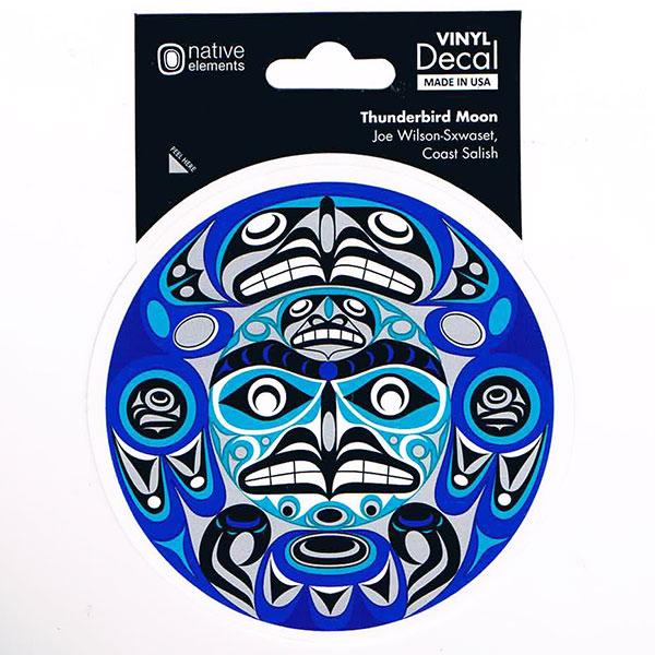 ステッカー サンダーバードムーン デカール シール 透明シール アメリカンステッカー カナダ 先住民 インディアン 雑貨 雷鳥と月 Thunderbird Moon D2 カナダ土産専門店canadianspirit 通販 Yahoo ショッピング