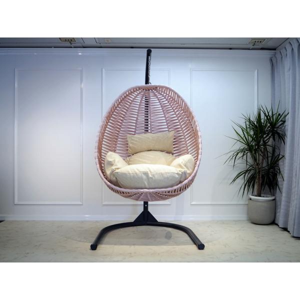 BULBUL ブルブル スイングチェア ピンク 1人掛け 一人掛け ひとり 大人 椅子 いす イス チェア ブランコチェア ハンギングチェア ハンモック かご ゆりかご たまご たまご型 リビング ダイニング バルコニー 屋外 庭 アウトド...