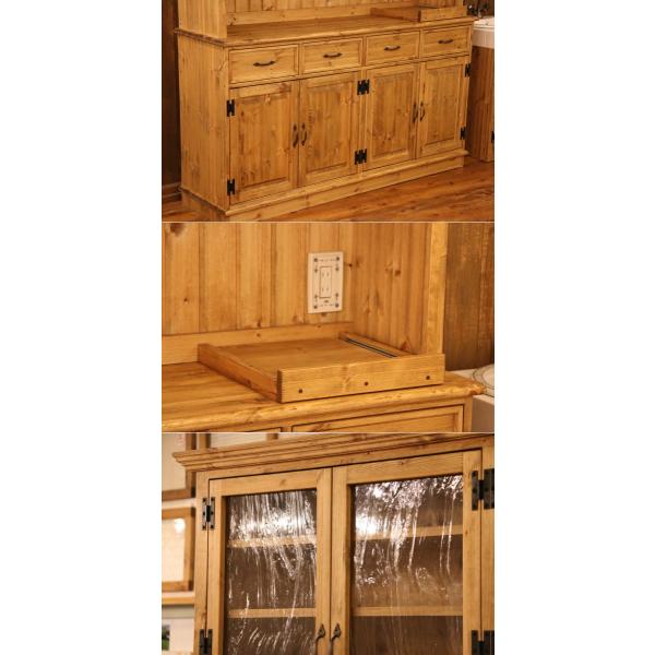 幅159 レンジ台 家具 店舗 日本製 北欧 パイン材 木製 パイン材 カントリー カップボード 手作り 木 無垢 パントリー レンジ台 白 ナチュラル おしゃれ かわいい 食器棚 収納 キャンドールインテリア