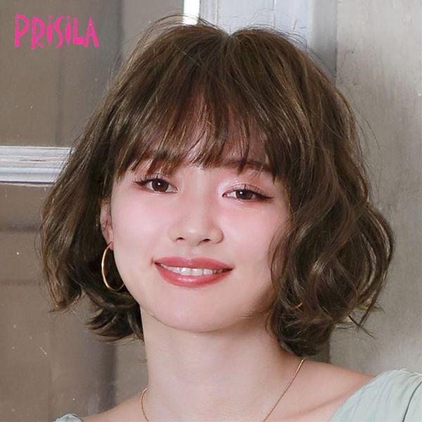 プリシラ オールウィッグ【ロリポップウェーブボブ】A-705耐熱 (送料無料) PRISILA フルウィッグ ミディアム プリシラ オールウィッグ【ロリポップウェーブボブ】A-705耐熱 (送料