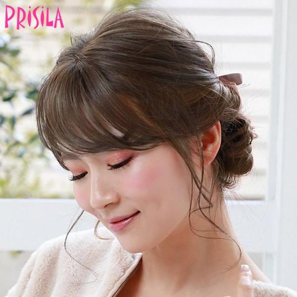 プリシラ つむじあり前髪ウィッグ【ニュアンスカールバングス