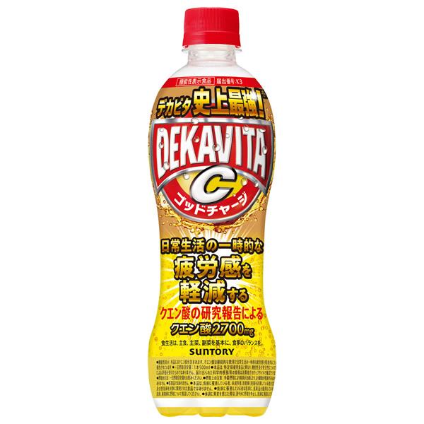 サントリー デカビタC ゴッドチャージ クエン酸 500mlPET 24本 (全国一律送料無料) 炭酸飲料 デカビタ ローヤルゼリーエキス