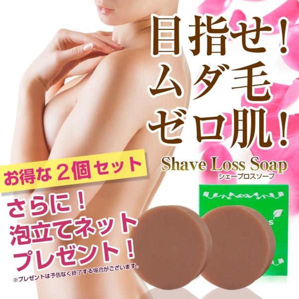 抑毛石鹸 Shave Loss Soap 女性のツルツルを叶える 奇跡の石鹸 80g ムダ毛 ケア 処理 女 女性 ダイズ種子エキス ラレアディバリカタエキス 大幅増量タイプ