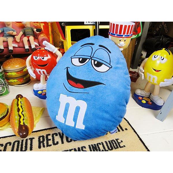 m&m&m's m&m'sクッション （ブルー） アメリカ雑貨 アメリカン雑貨