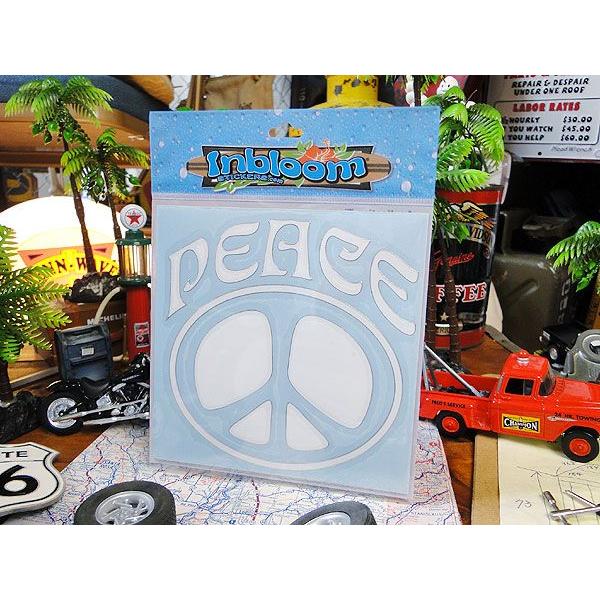 3Dカットアウトステッカー Lサイズ （ピースマーク） アメリカン雑貨 アメリカ雑貨