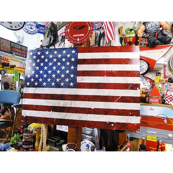 アメリカン レトロ ☆稀少な絶盤品☆ ド迫力！特大サイズ看板 星条旗
