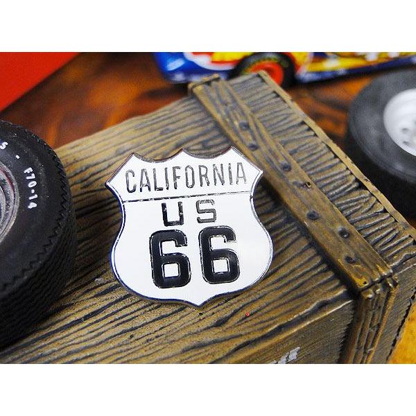 アメリカン レトロ ルート66 ピンバッジ （ロードサイン