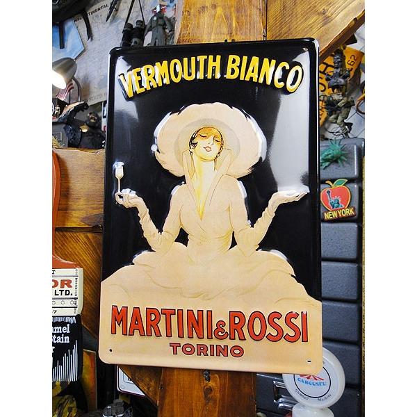 世界のお酒の3Dパブサイン（マティーニ＆ロッシ） アメリカ雑貨