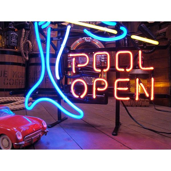 割引クーポン デザインは最高 シャーク プールバーのネオン管 6ヶ月保証付き 壁面看板 Hlt No
