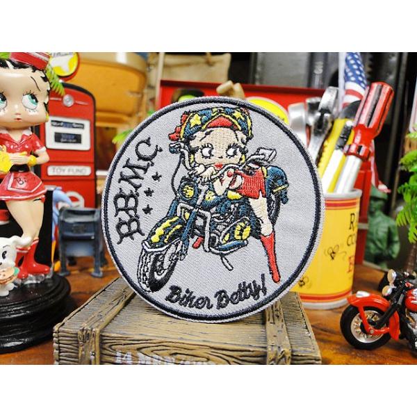ベティ・ブープ ワッペン （バイカーベティ/BBMC） アメリカン雑貨 アメリカ雑貨 おしゃれ キャラクター アイロン