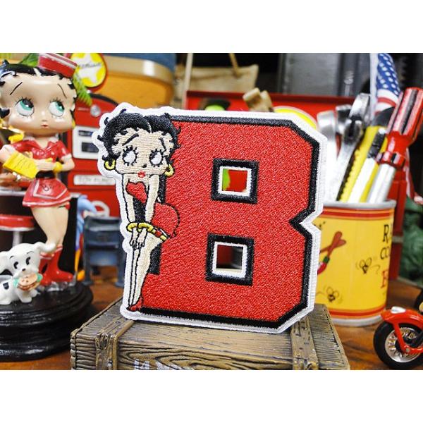 ベティ・ブープ ワッペン （Bフォント） アメリカン雑貨 アメリカ雑貨 キャラクター アメキャラ 通販 英文字 ミニ