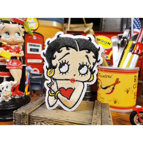 ベティ・ブープ ワッペン （バストショット） アメリカン雑貨 アメリカ雑貨 キャラクター アメキャラ 通販 英文字 ミニ