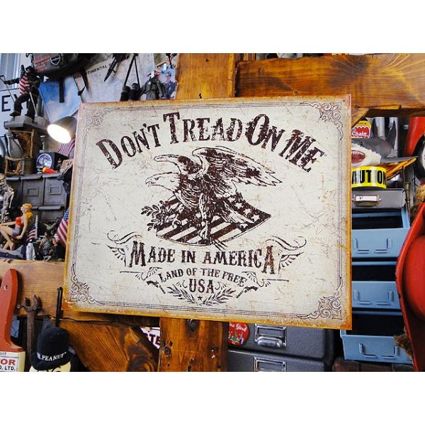 Don't Tread On Me　ブリキ看板　（星条旗＆イーグル）　■ アメリカン雑貨 アメリカ雑貨