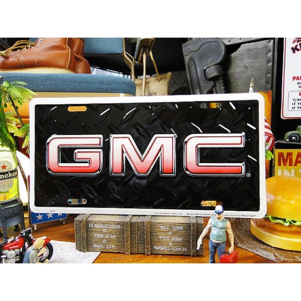 GMC　ライセンスプレート　（黒鉄板タイプ）　アメリカン雑貨 アメリカ雑貨