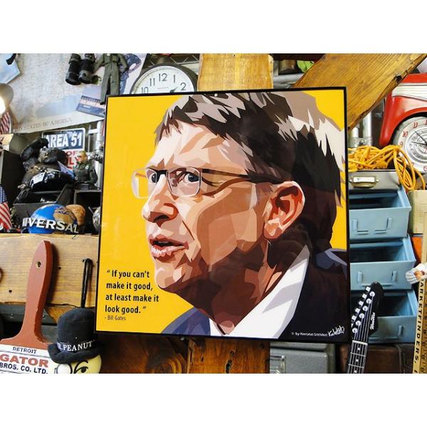 ビル ゲイツのポップアートフレーム アメリカン雑貨 アメリカ雑貨 パネル ポスター アメリカ雑貨通販キャンディタワー 通販 Yahoo ショッピング