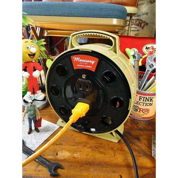 マーキュリー　ポータブル延長コードリーラー　5m　（サンドベージュ）　■　アメリカン雑貨　アメリカ雑貨　