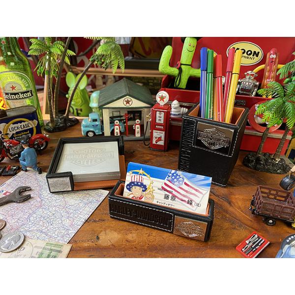 ハーレーダビッドソン　デスクアクセサリー3点セット ■ アメリカン雑貨 アメリカ雑貨
