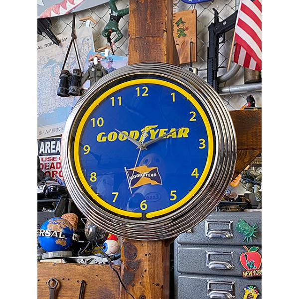ガレージネオンクロック （グッドイヤー） □ アメリカン雑貨