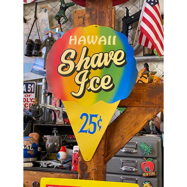 ハワイアン シェイブアイス エンボス ティンサイン Lサイズ ■ アメリカン雑貨 アメリカ雑貨