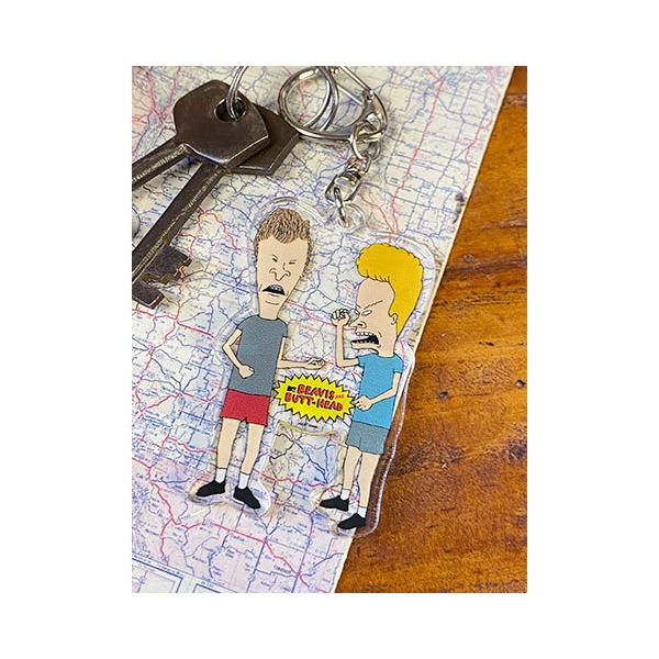 ビーバス＆バットヘッド アクリルキーホルダー （ツーショット） ■ アメリカン雑貨 アメリカ雑貨