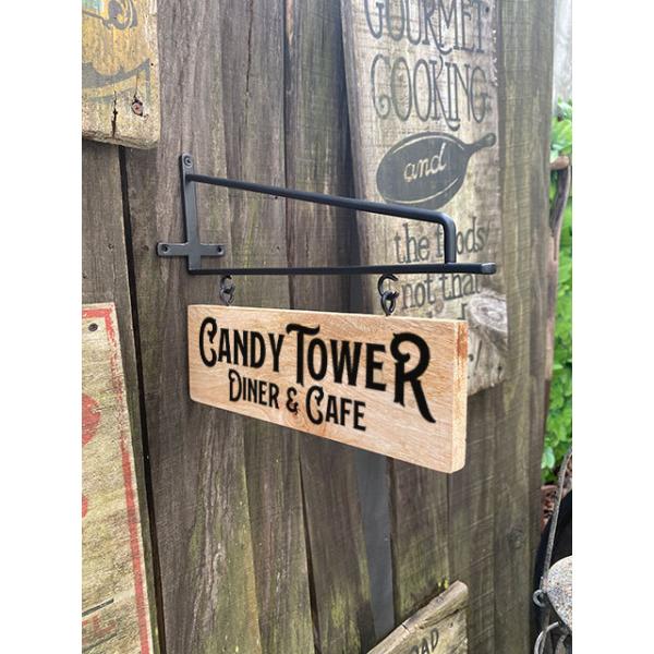 オリジナル看板が作れるセット アイアンブラケット＆ウッドサイン