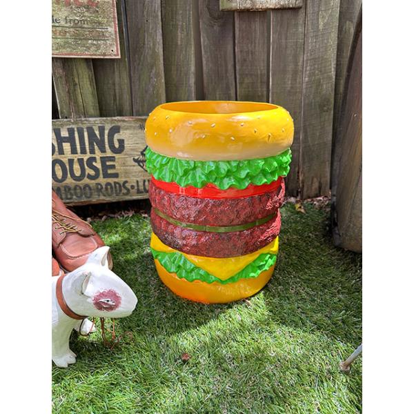 ハンバーガー フラワーポット ゴミ箱 傘立て ■ アメリカン雑貨 アメリカ雑貨