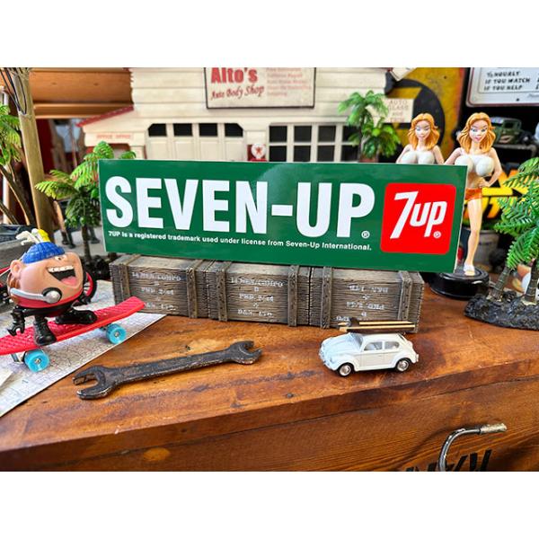 7UP セブンアップ バンパーステッカー （グリーン） ■ アメリカン雑貨 アメリカ雑貨