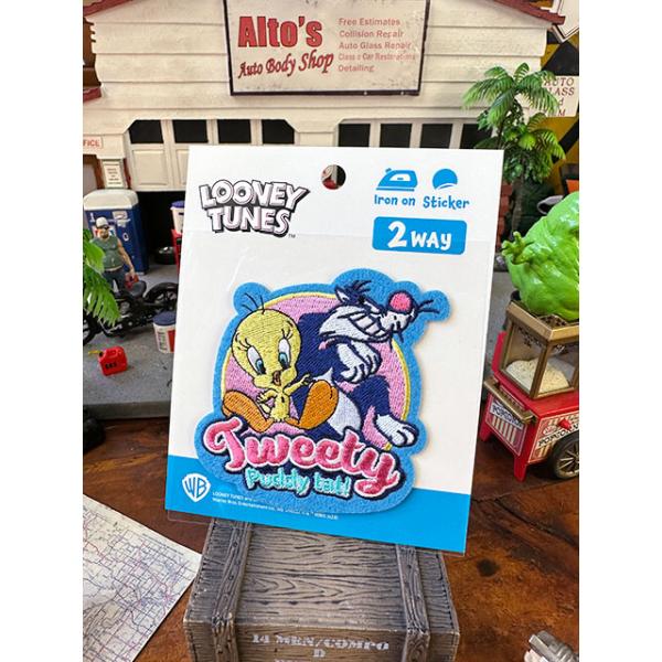ルーニーテューンズ キャラクター 2WAY シールワッペン （トゥイーティー＆シルベスター） ■ アメリカン雑貨 アメリカ雑貨