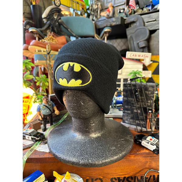 バットマン 刺繍ロゴ オフィシャル ニットキャップ ニット帽 ビーニー ■ アメリカン雑貨 アメリカ雑貨