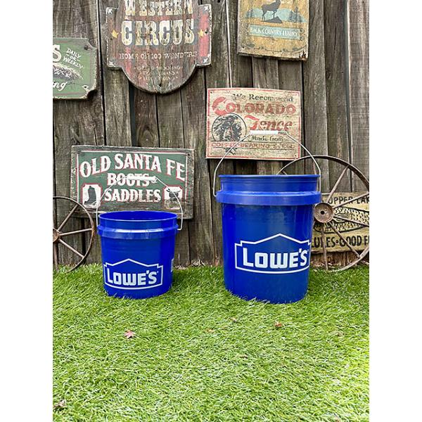 LOWE'S　ロウズ　5ガロン+2ガロン　ガレージバケツ　（大小2個セット）　MADE IN U.S.A.　容量7.5L+18　■ アメリカン雑貨 アメリカ雑貨