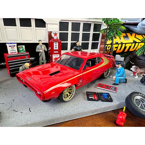 Jada　1972年　プリムス　GTX　ダイキャストミニカー　1/24スケール　（レッド/ゴールド）　BIGTIME MUSCLE　プリマス　■ アメリカン雑貨
