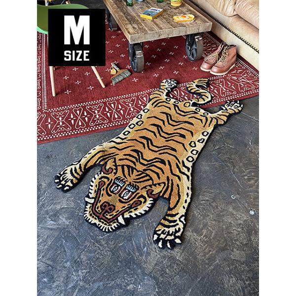 チベタン タイガーラグ （Mサイズ） 130cmX75cm 単品 ■ アメリカン雑貨 アメリカ雑貨