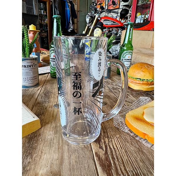 マンガ「美味しんぼ」とかで出てきそうなシーンをビアジョッキに落とし込んだユニークなヤツ！その名も「コミックジョッキ」このジョッキに注げば安いビールすらもプレミアムビールに変身するっていう・・・・妄想ジョッキです（笑）グラスにビールを注いで、...
