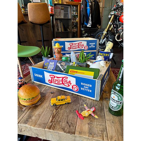ペプシ　ウッドクレート　ソーダ木箱　（5セント）　単品　■ アメリカン雑貨 アメリカ雑貨