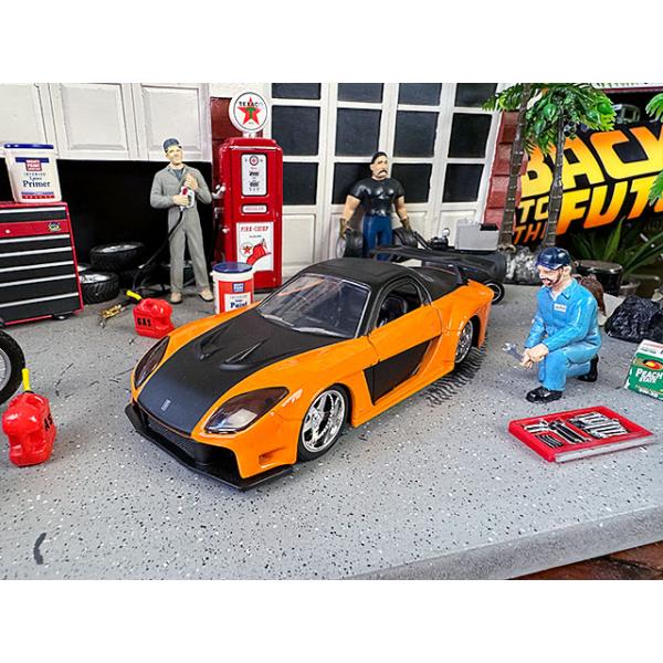 Jada　映画　ワイルドスピード　ダイキャストミニカー　1/32スケール　（ハン　マツダ　RX-7　ヴェイルサイド　オレンジ＆ブラック）