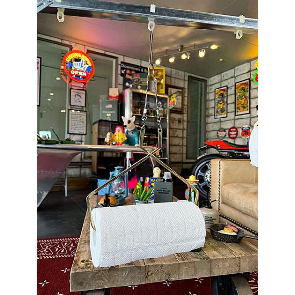 ポストジェネラル　ブラス　キッチンペーパー　ハンガー　（収納ポーチ付き）　キッチンペーパーホルダー ■ アメリカン雑貨 アメリカ雑貨