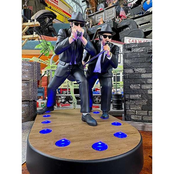 映画 ブルースブラザーズ ジェイク ＆ エルウッド フィギュア with ステージ台座 1/10スケール ■ アメリカ雑貨 アメリカン雑貨